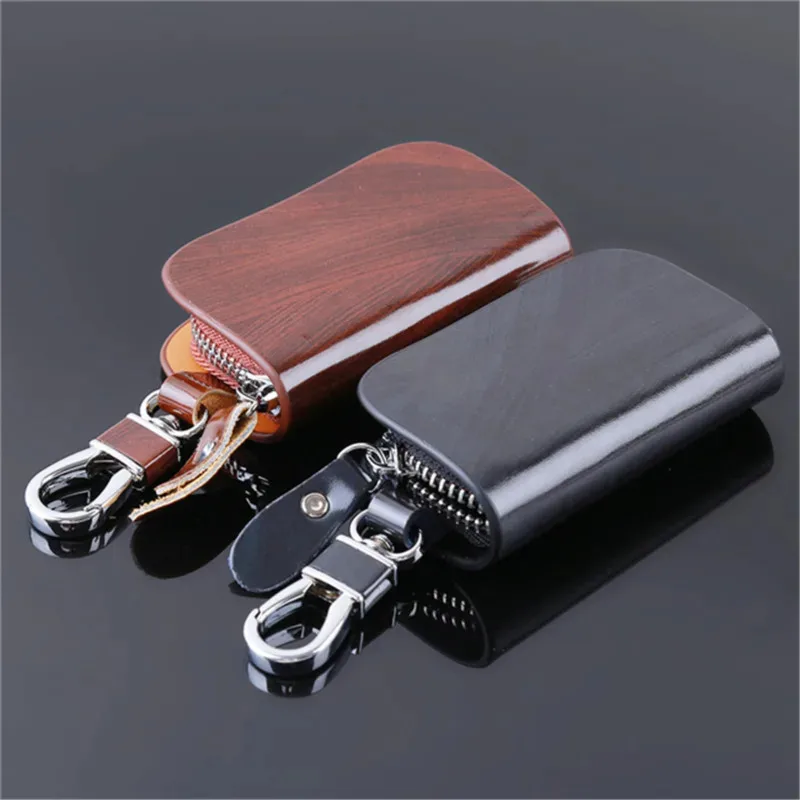 

Fashion Vintage Genuine Leather Wallet Men Holder Housekeeper Keys Organizer Women Multifunction Covers Zipper Bag