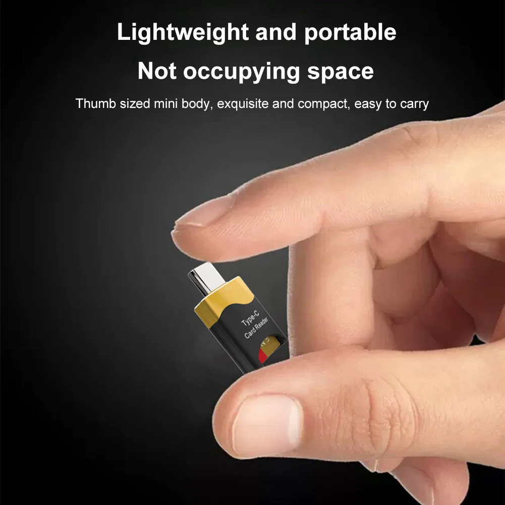 Adattatore per lettore di schede TF da tipo C a Micro-SD per iPhone Xiaomi Samsung Huawei OTG lettore di schede di memoria intelligente unità Flash in alluminio