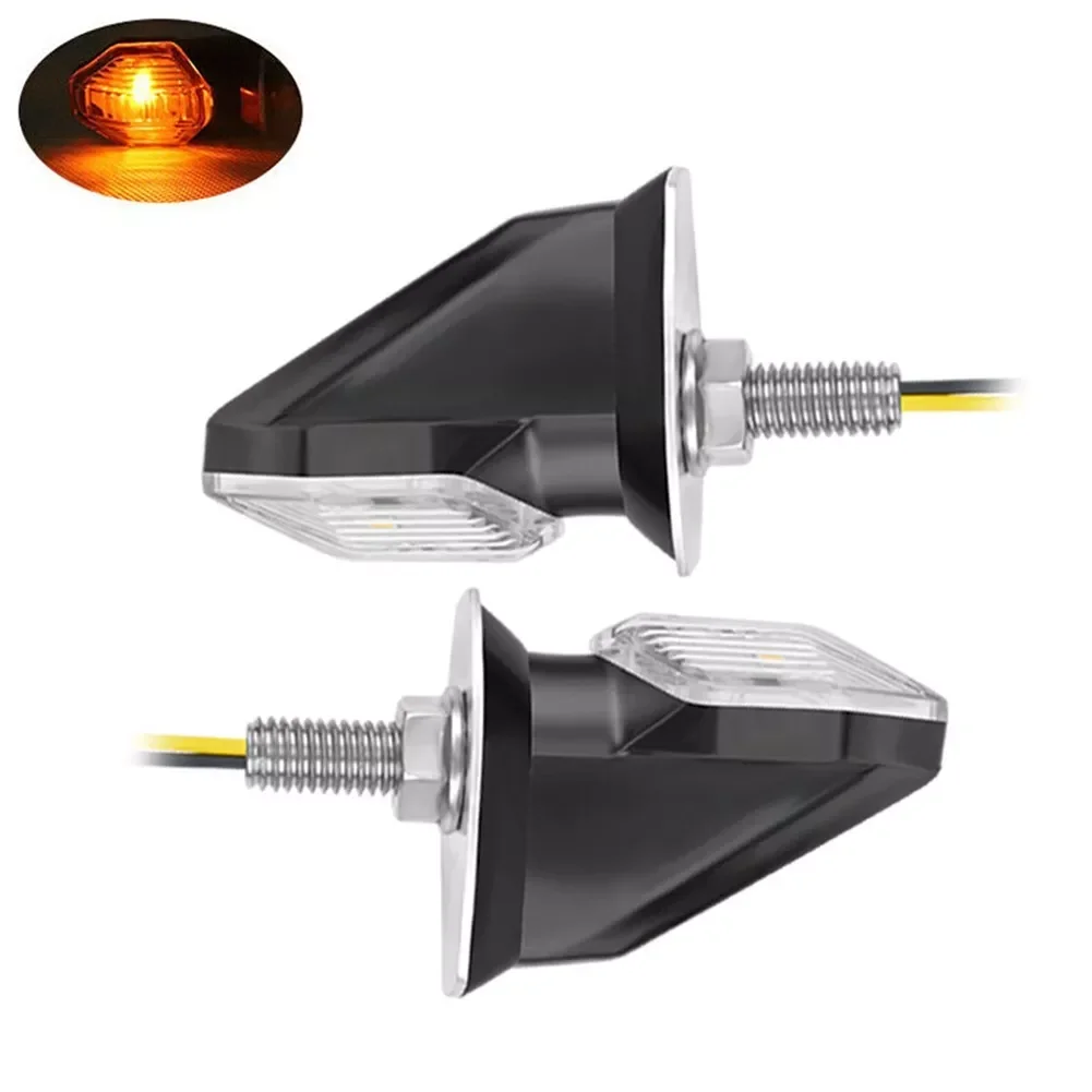

2PCS Motorcycle Turn Signal Light LED Amber Lamp Turn Signals Indicators Flashers 12V Flasher Lamp Motorbike Accessories