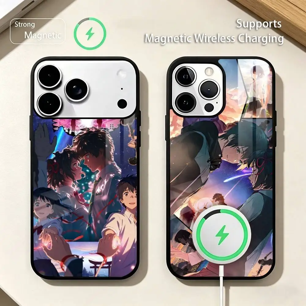 

Romance Anime Y-Your Name Phone Case For iPhone17,16,15,14,13,12,11 Plus,Pro Allows magnetic wireless charging