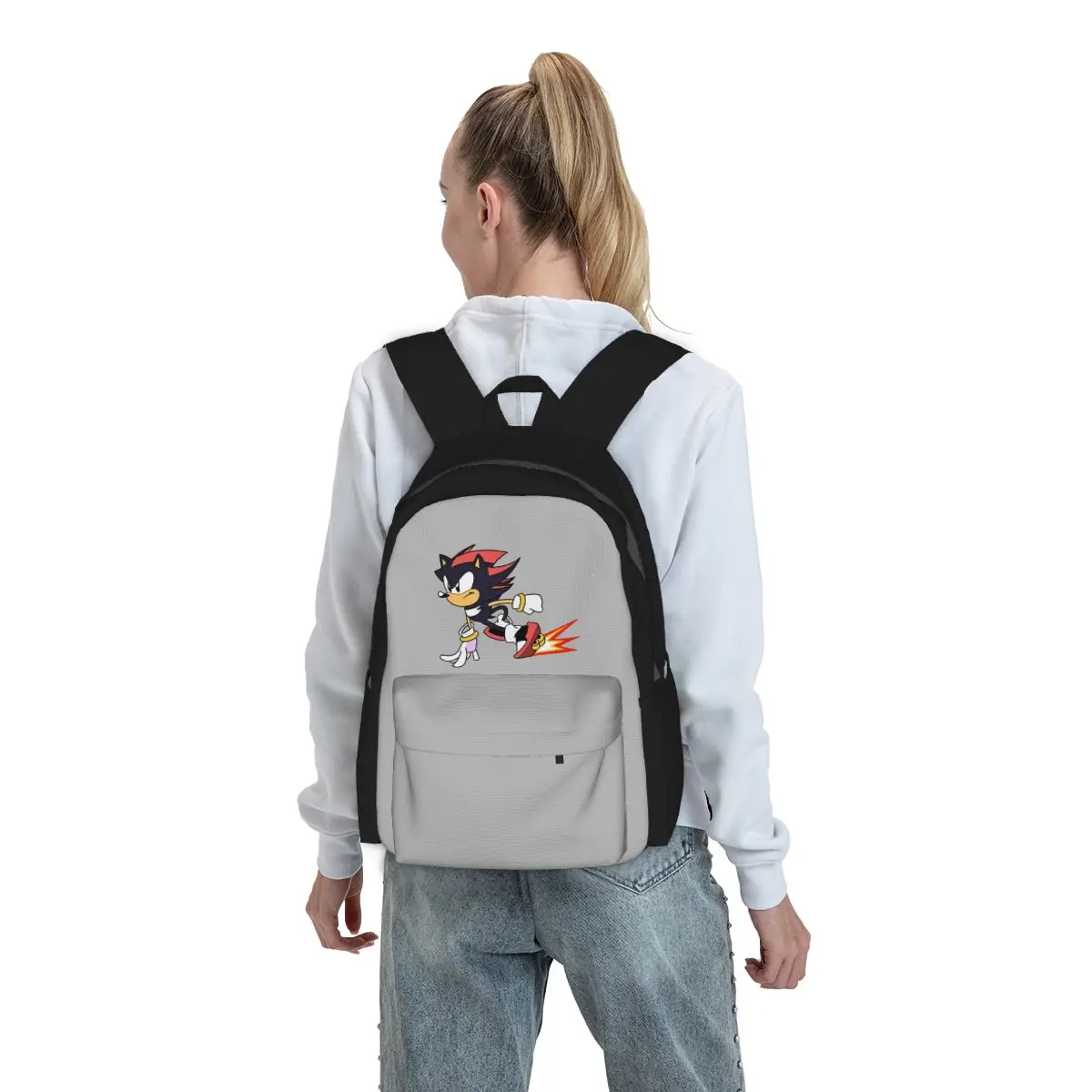 Shadow The Hedgehog Backpack Boys Girls BookBag Kids School Bag Computer Shoulder Bags for Men Women