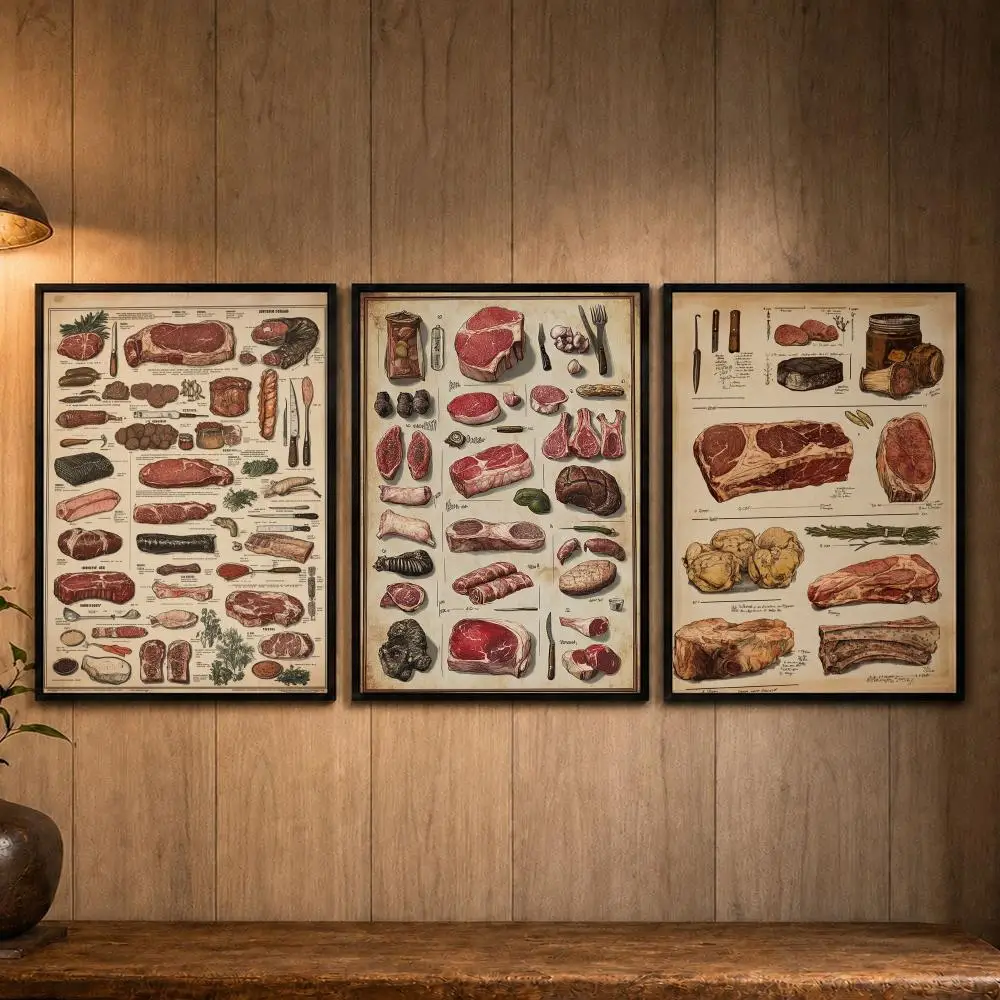 Comedy Drama Series Beef Poster Self-adhesive Art Poster Decoracion Painting Wall Art White Kraft Paper Home Decor