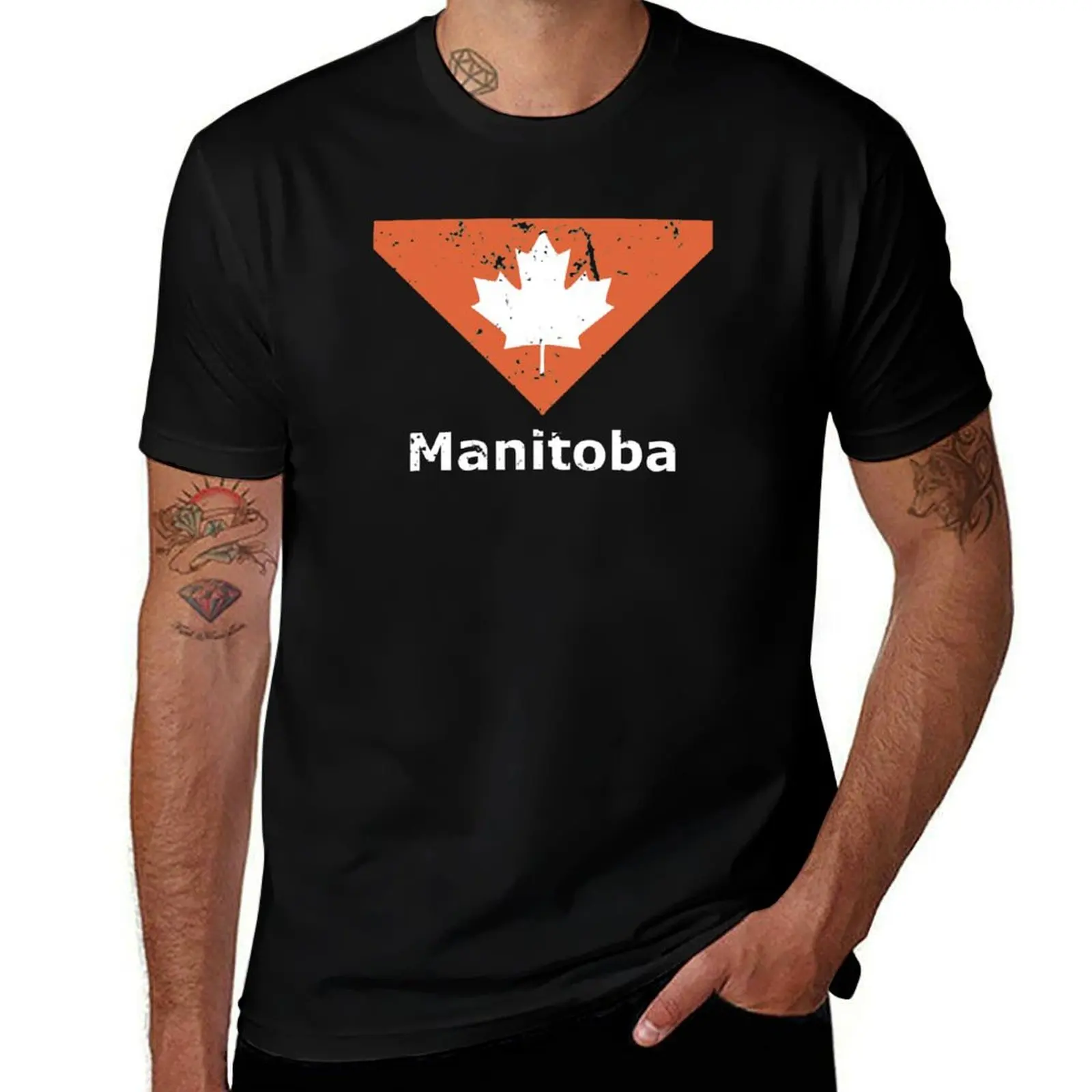 

Manitoba - Faded T-Shirt vintage kawaii clothes blue archive sports fans tee shirts for men