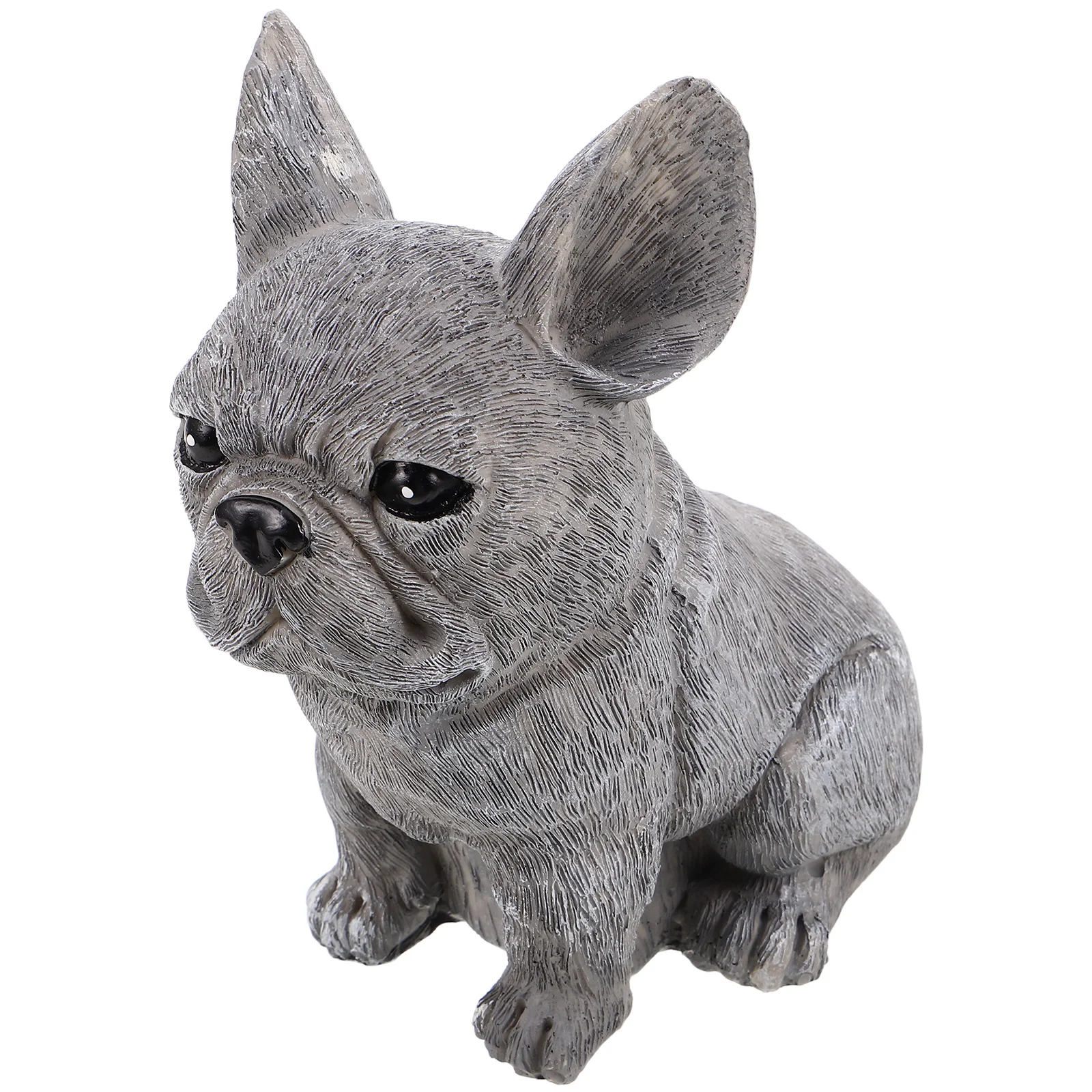 

Bulldog Statue Garden Decor Resin Craft Sculpture for Yard Balcony Courtyard Home Office Space Realistic Sitting Dog Design
