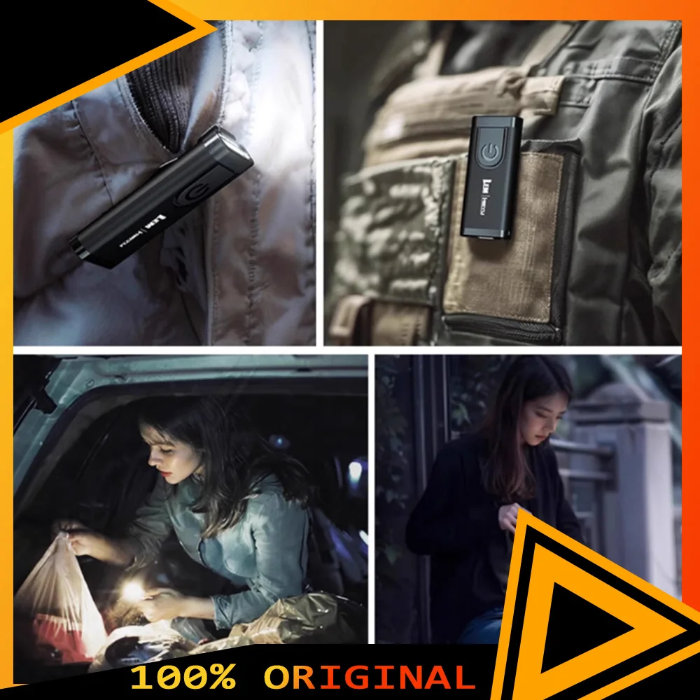 

LEM T5/T5 PRO Мини-фонарик Портативный брелок-светильник Type-C Перезаряжаемый рабочий свет 200 мАч 100LM Карманный фонарь для кемпинга