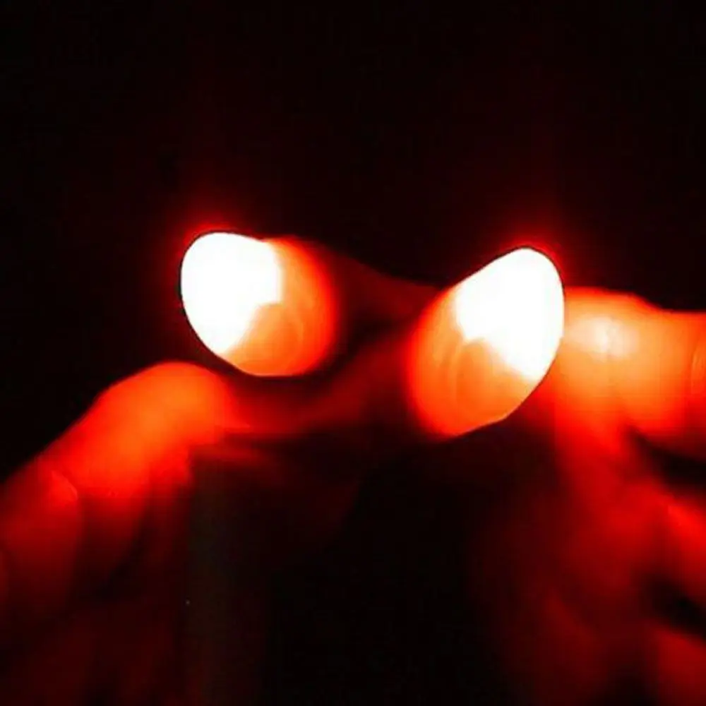 Dancing Appearing Light 2Pcs Thumbs Fingers Trick Finger Lights Close Up Magic Light