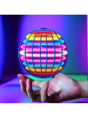 Auto Spinning LED UFO Flying Ball Floating Magic Flying Orb Outdoor Sports Toy Children Birthday Gift