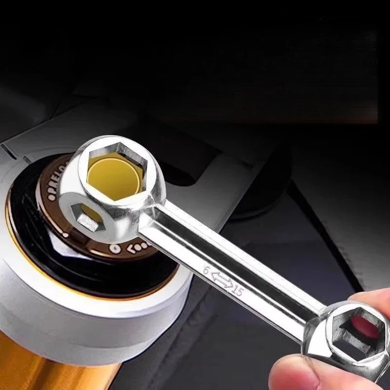 Multifunctional 10 In 1 Portable Hex Socket Wrench Compact Combination Hand Tool For Home Maintenance Outdoor Emergency Repair