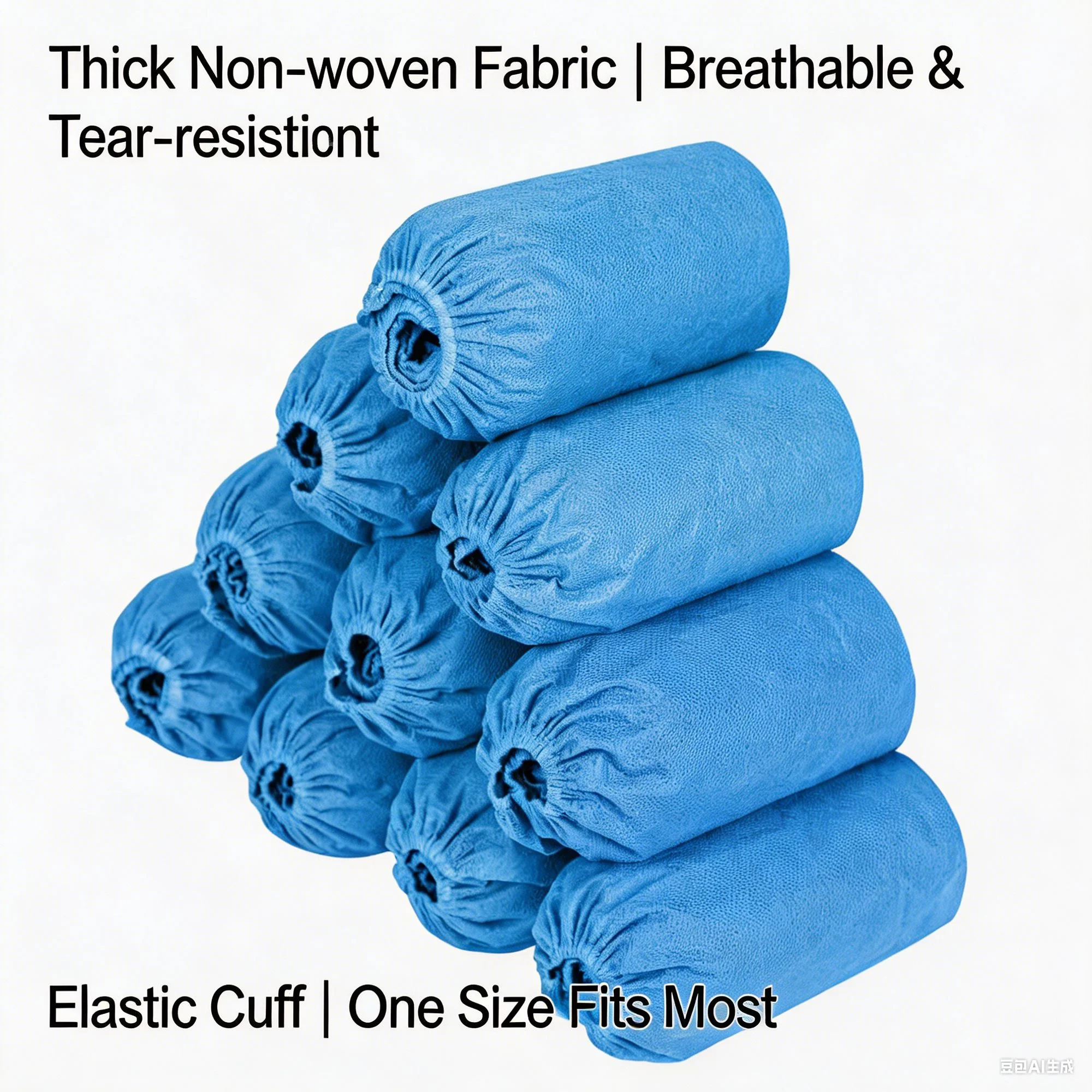 100 Pack Disposable Shoe Covers, Non-slip Thickened Waterproof Booties, One Size Fits Most