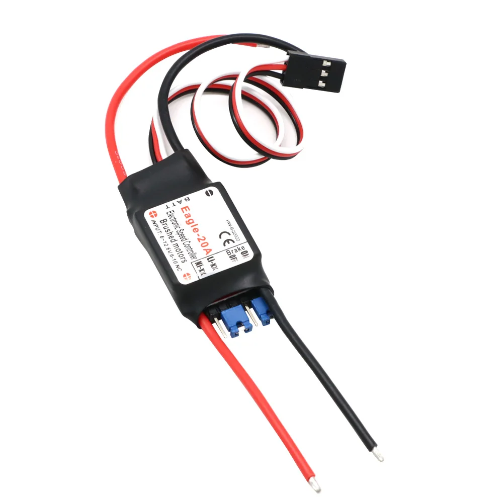 Eagle 20A/30A 2-3S Brushed ESC Speed Controller 5V/1A BEC 2kHz PWM For RC 370 380 390 280 270 Airplane Toys