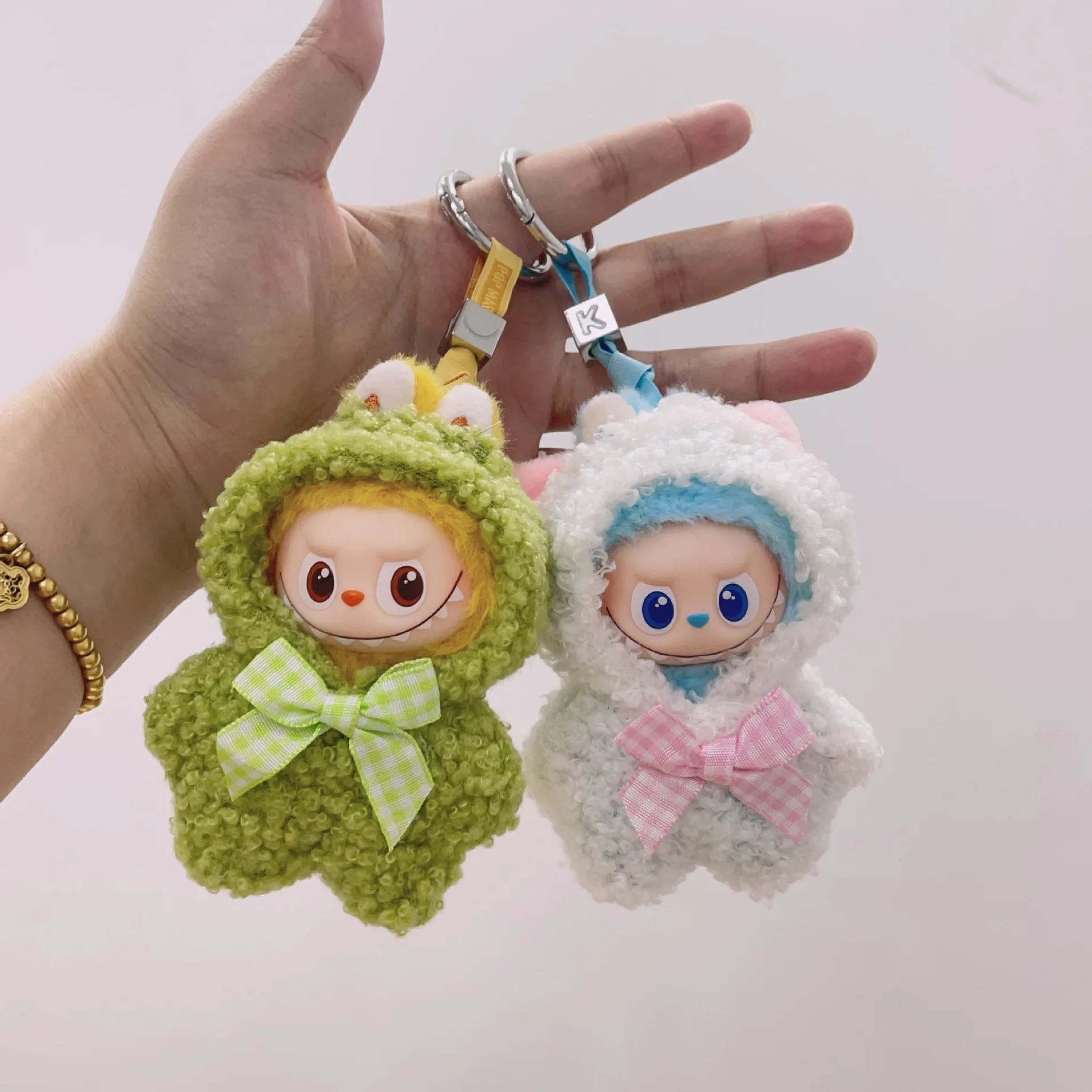 

4th Gen Mini Labubu Animal Onesie, Cute Keychain Outfit for 10cm Vinyl Doll with Adorable Design (Clothing Only)