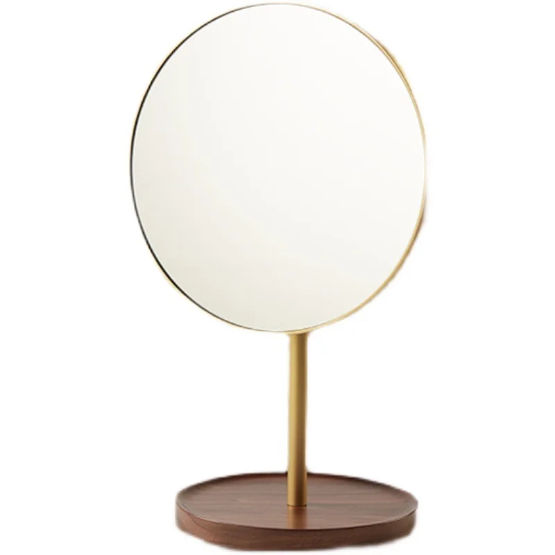 

Beauty vanity mirror, universal rotating circle, solid wood vanity mirror, bedroom vanity removable ins wind