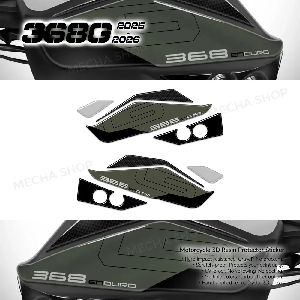 For Zontes 368G 2026 368 G 2025  3DSticker Motorcycle Handguard Decal Hand Guard Shield Protection