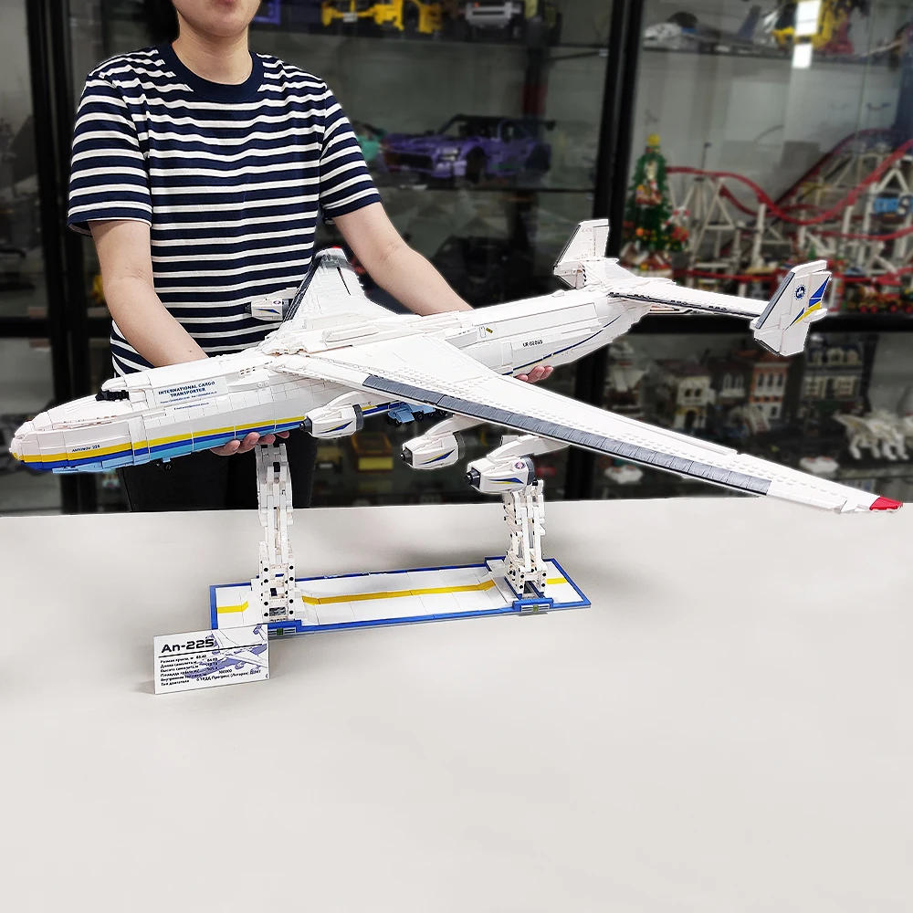 AN-225 Large Transport Aircraft Model Building Blocks Big Size 5350PCS Brick Airplane Architecture Set Assembly Kid Toy For Gift