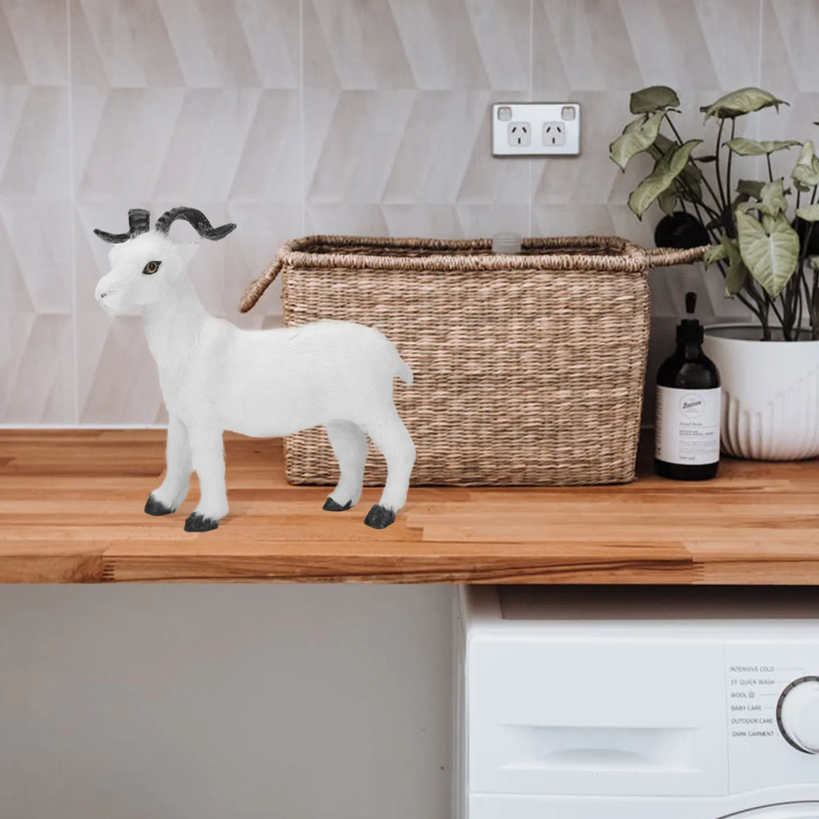 

1Pcs Simulation Goat Realistic Land Animal Educational Interactive Plaything Desktop Decor Science Cognitive Gift for Kids