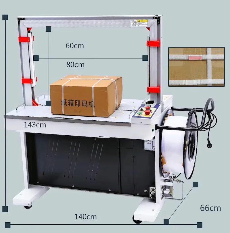 Electric Automatic PP Belt Strapping Machine for Food Package Carton box