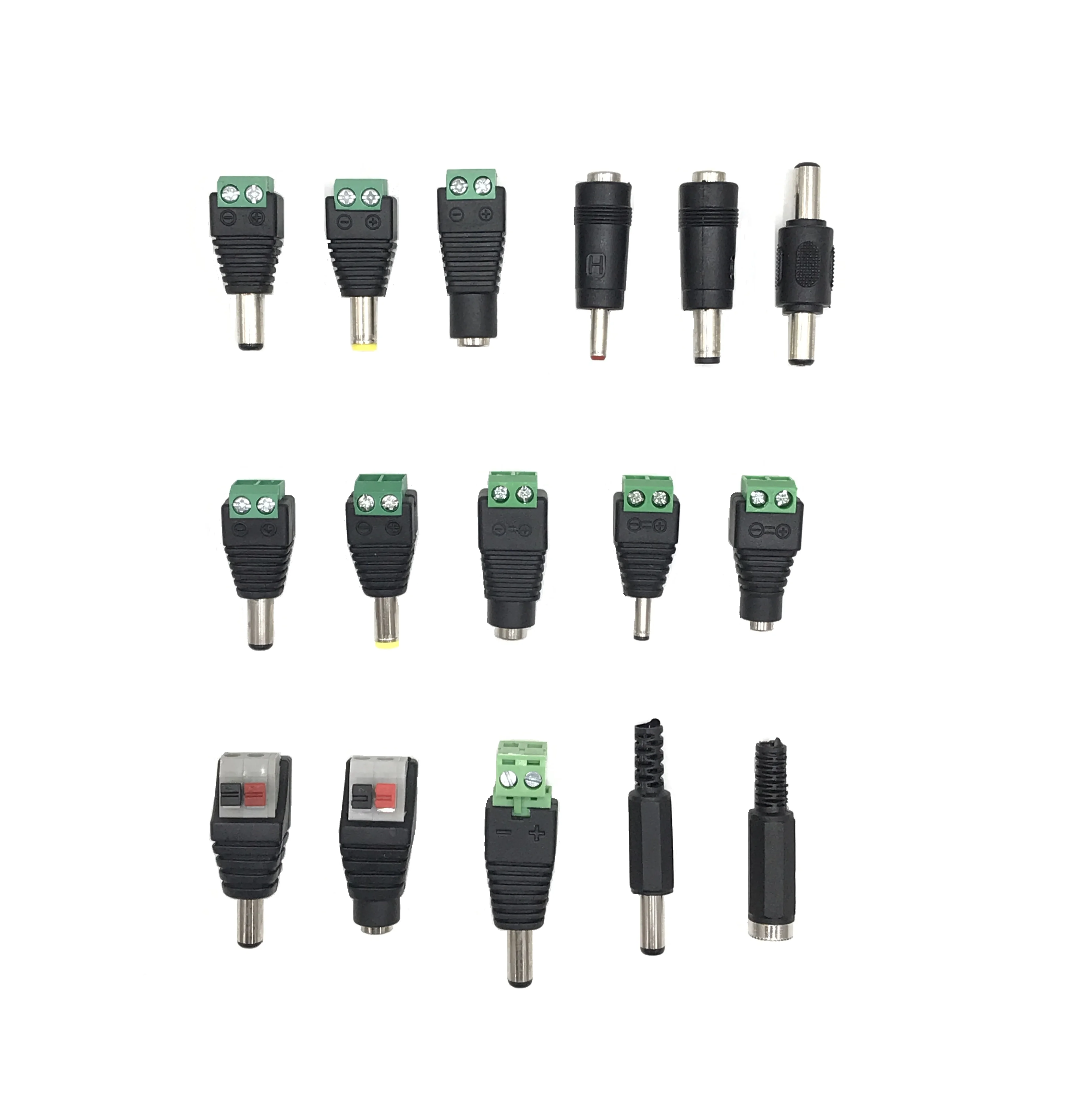 5PCS/LOT USB Welding-Free Connector 5.5x2.1mm DC Power Plug to Terminal Adapter for Monitoring Equipment Power Supply