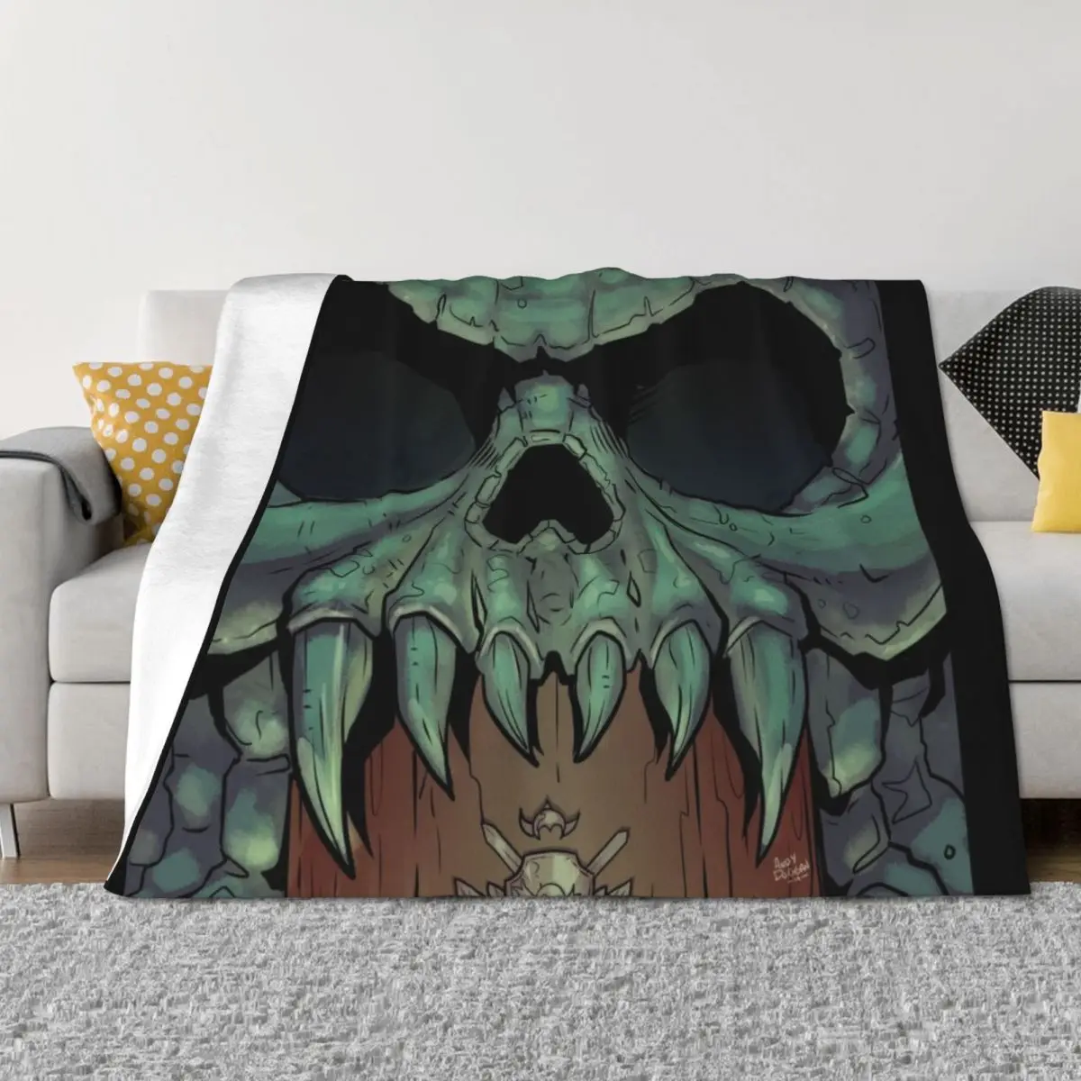 

Castle Gray fantasy skull Throw Blanket decorative Thermal Giant Sofa Sofa Quilt Blankets