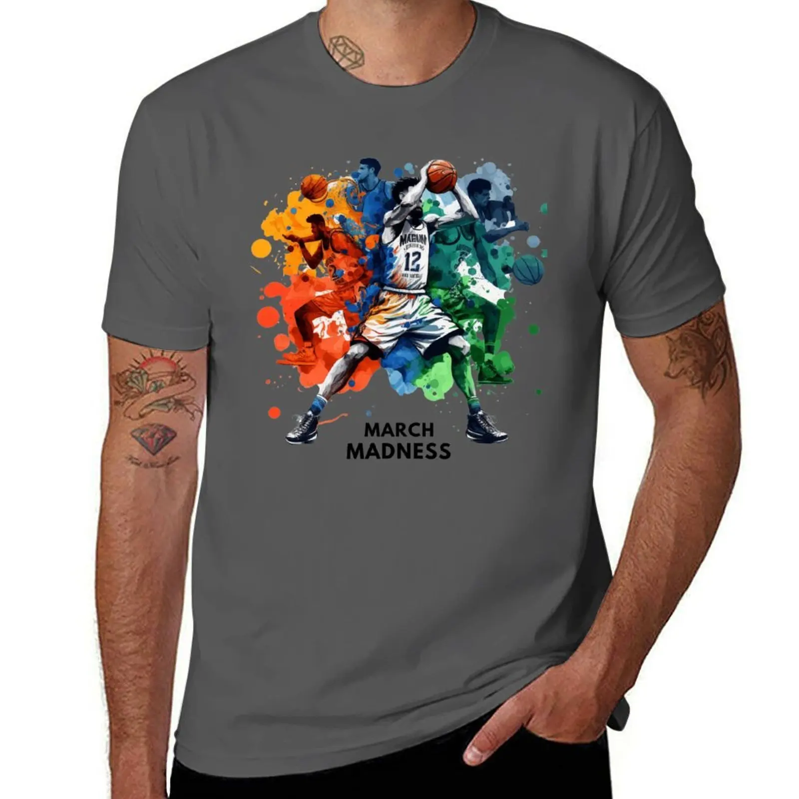 

March Madness, Basketball Month. 3. T-Shirt Work Casual Loose Fit T-Shirt