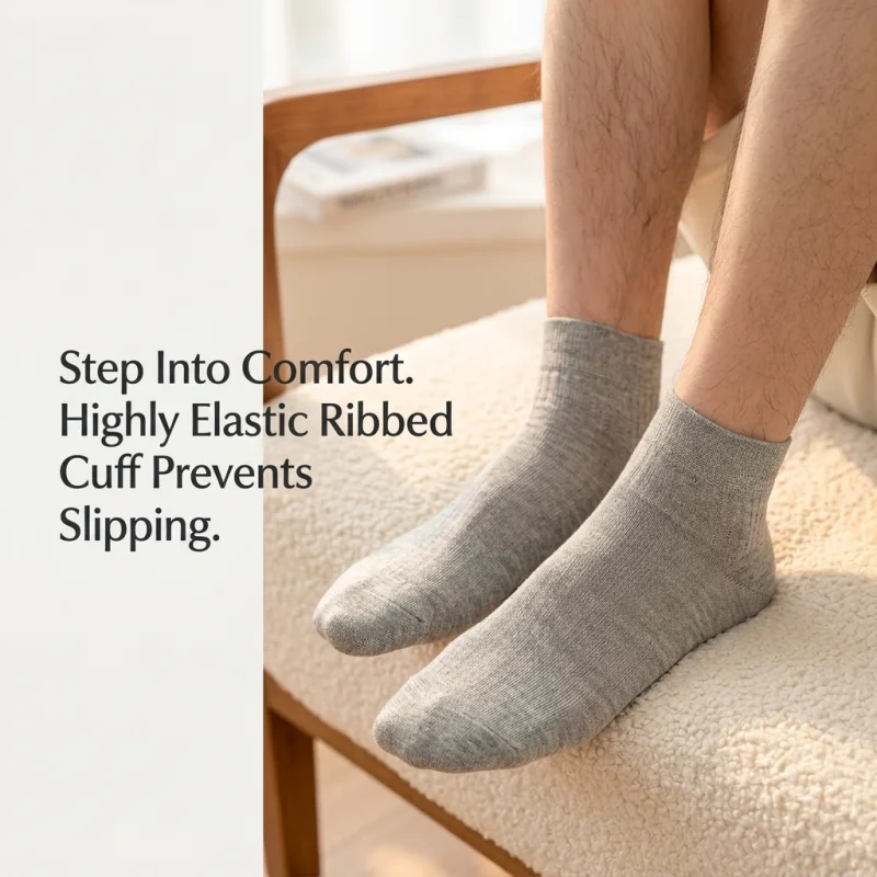 Unisex Ankle Socks 5 Pack Premium Cotton Breathable Soft Moisture Wicking All Season Casual Socks Daily Office Athletic Use