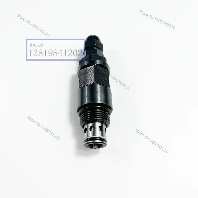 Threaded plug-in pilot operated one-way relief valve