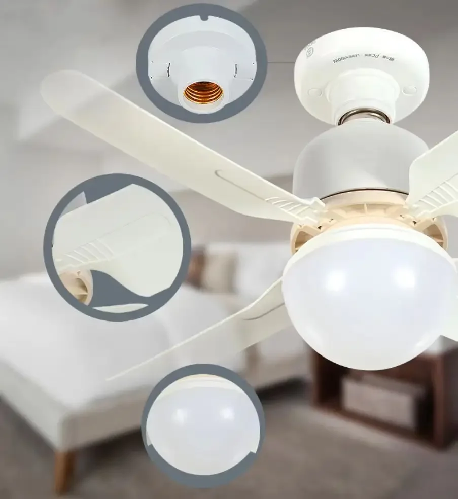 New Ceiling Fan Light Living Room Bedroom Modern and Simple Home Intelligent Remote Control Restaurant LED Fan Light