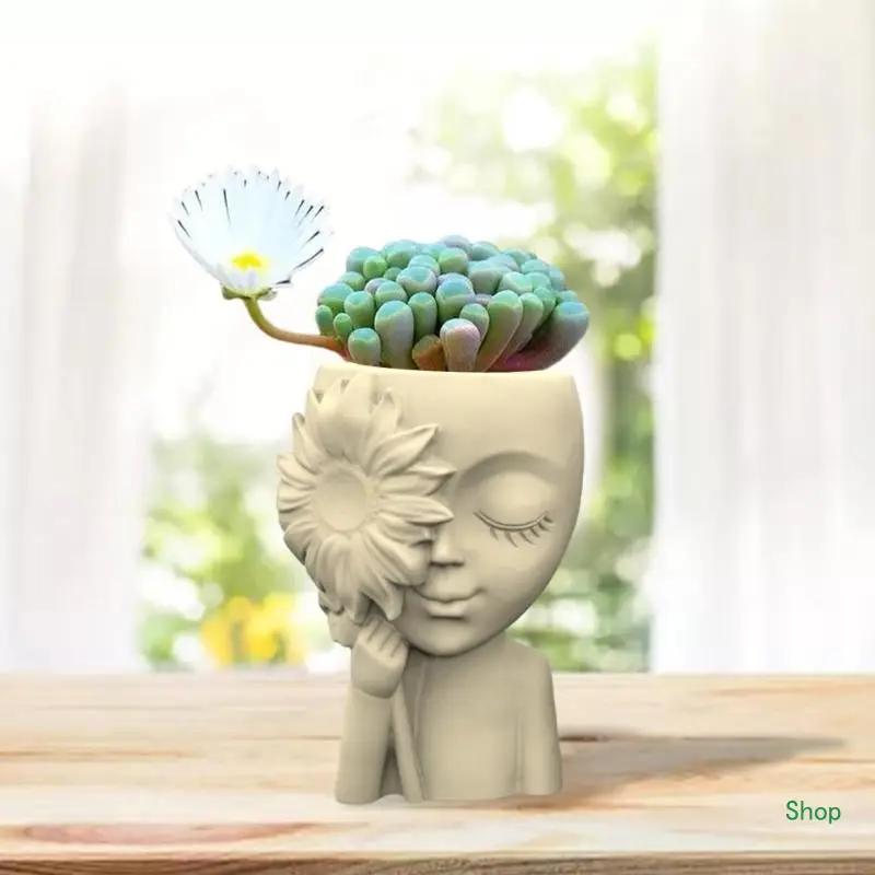 Dropship Succulents Flower Pot Resin Silicone Mold Suitable for Diy Garden Flower Pot