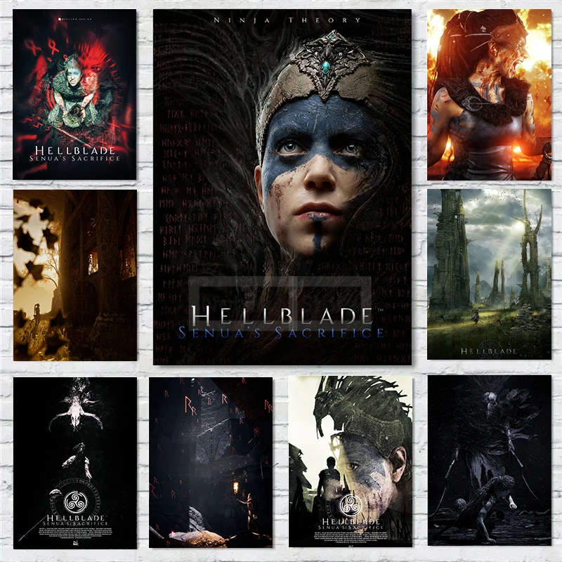 Psycho Horror Movie Level Action Video Games Hellblade Posters Senua Prints Canvas Wall Art Pictures Home Room Modern Decoration