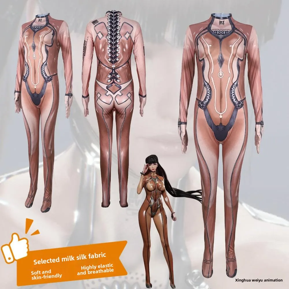 جديد loween المعادن الميكانيكية البدلة 3D الطباعة الرقمية ستار بليد عشية تأثيري بذلة المرأة Faion المرحلة زي