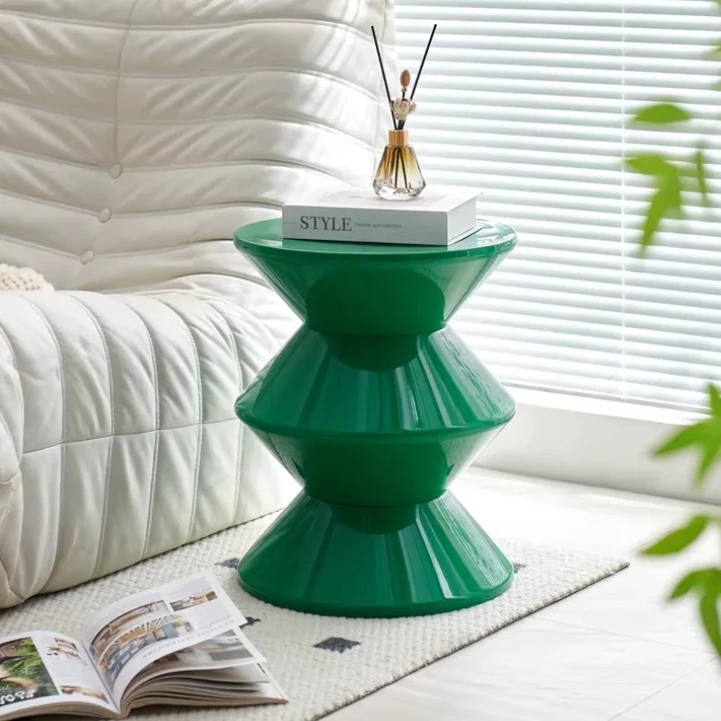 Furniture Home Mini Small Apartment Designer Living Room Small Round Table Creative Bedside Table Side Tables End Tables image 2