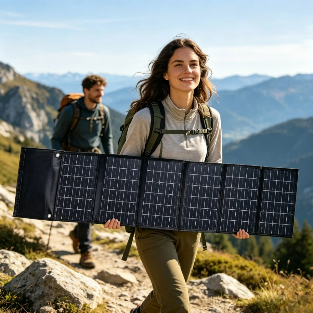 Water Resistant Portable Foldable Solar Charger 90W 50W Solar Power Panel With USB DC Fast Output For Outdoor Camping Hiking