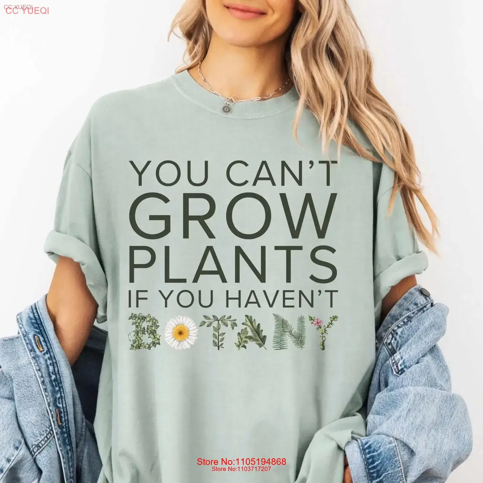 BOTANY PLANT LOVER for her tee shirt pun Grow Plants Botanical t Gardening More Pollinators vintage Washed Stylish fashion