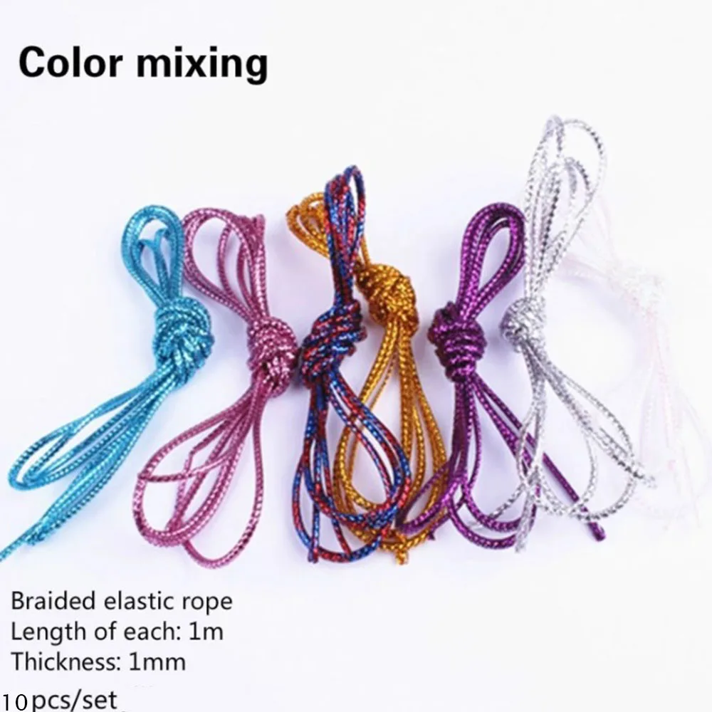Stretchable Hair Decoration Styling Braiding Hair Strings Braided Elastic Rope Hair Accessories Dreadlock Beads