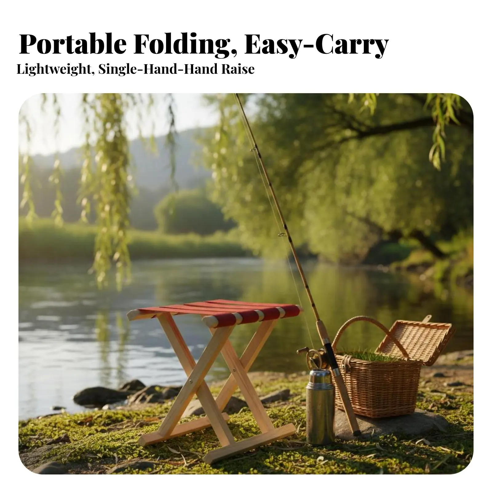 

Folding Camp Stool Foldable Collapsible Stool space-saving Quick Setup for Anglers, mobileers, Fishing, Camping, mobile