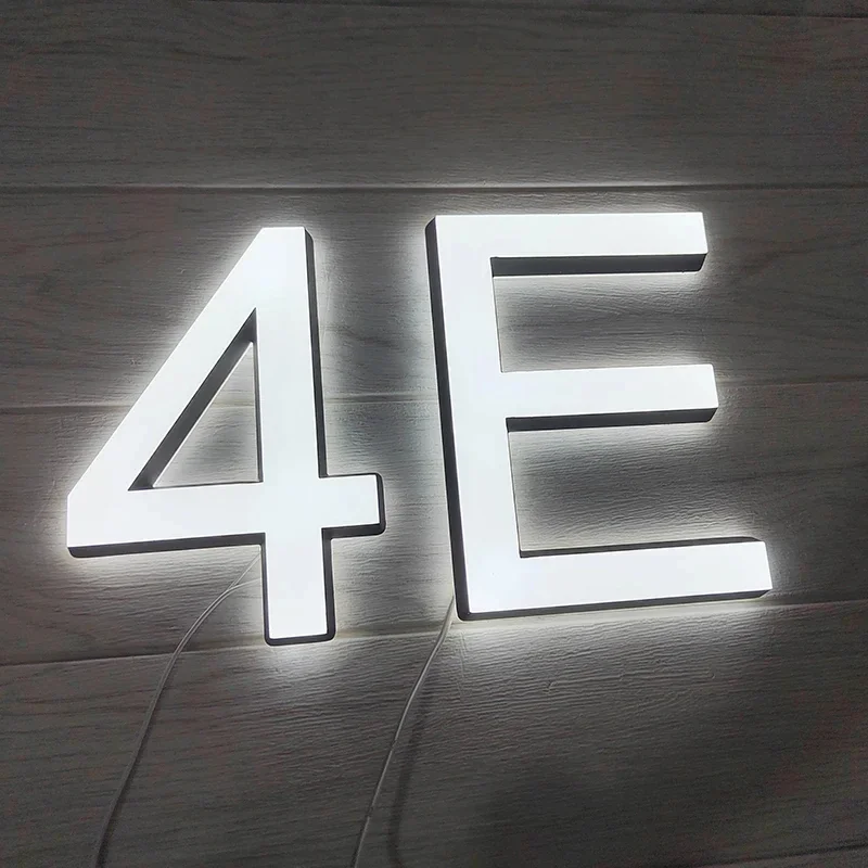 3D LED Lighted House Numbers Double-sided illuminated Outdoor Waterproof Modern Residential Door Plates Acrylic Yard Decor Signs