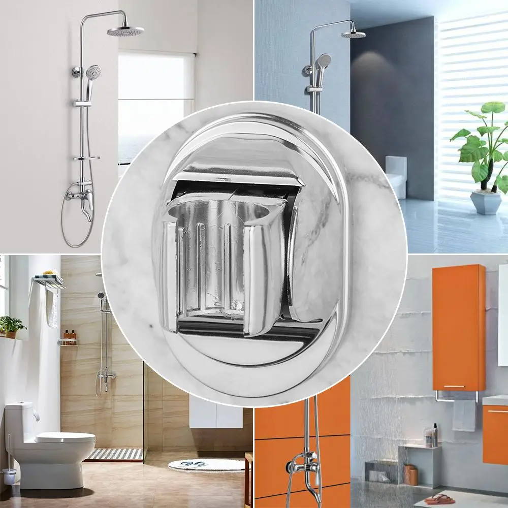 Shower Head Holder Wall Mounted Shower Head Holder Screw Universal Rotatable Sprayer Base Support Bathroom Accessories
