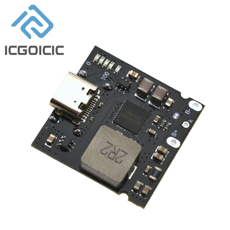 Placa de carga/descarga PD de bateria de lítio 3,7 V ~ 4,2 V – Módulo de carregamento rápido bidirecional 4A para bancos de energia