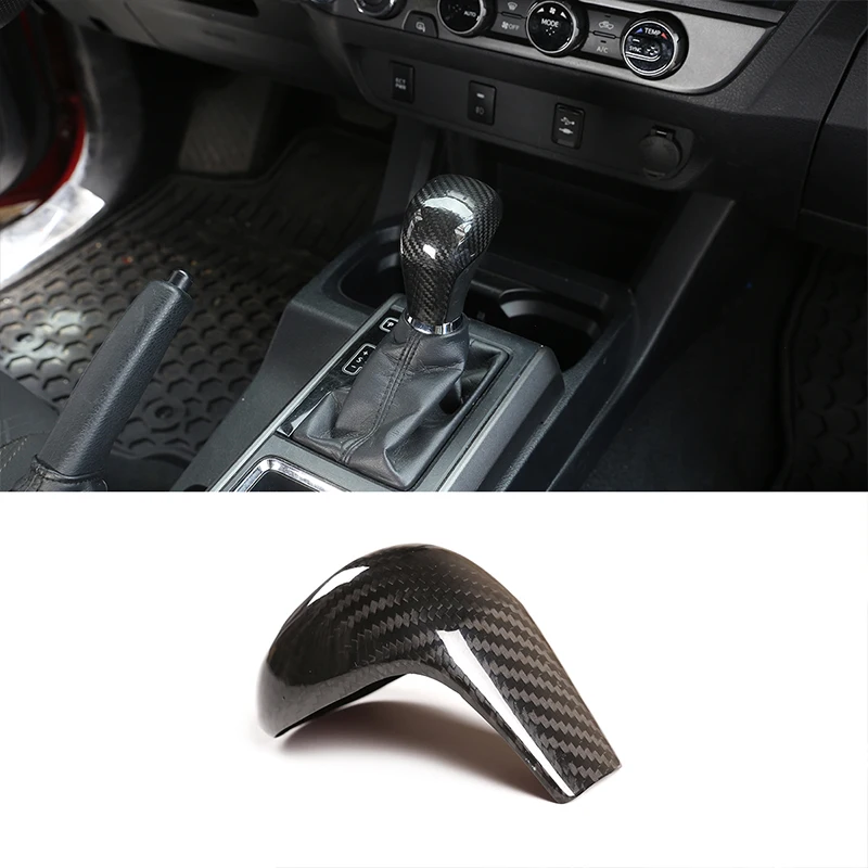 

Real Carbon Fiber Gear Cover Car Interior Accessories for Toyota Tacoma Highlander Prado Land Cruiser