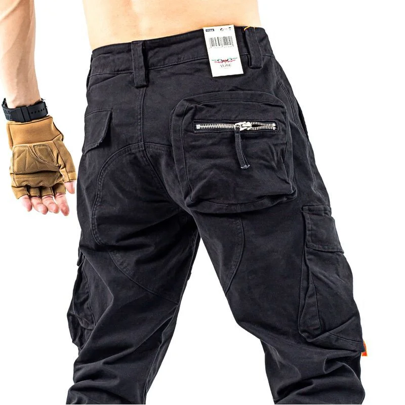 Original Design Herren American Premium grün drei dimensionale Gesäß tasche Herren lose gerade Bein Freizeit hose Cargo hose