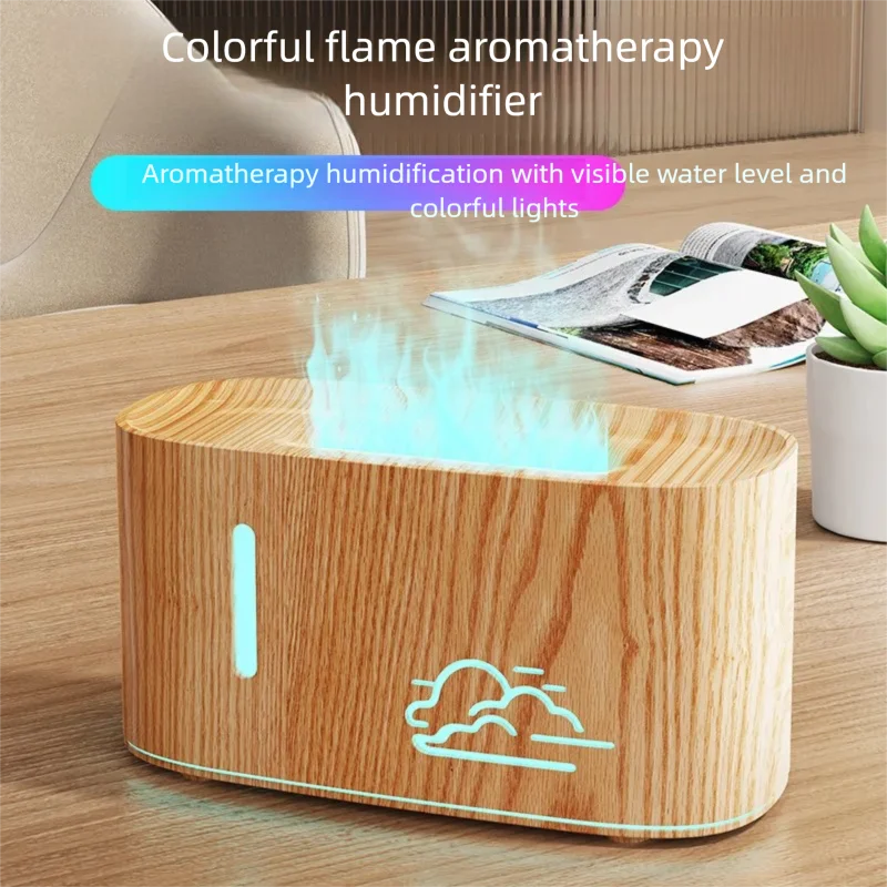 Yunduo Flame Humidifying Aromatherapy Machine Essential Oil Air Fragrance Atomizer for Bedroom Car High-End Automatic