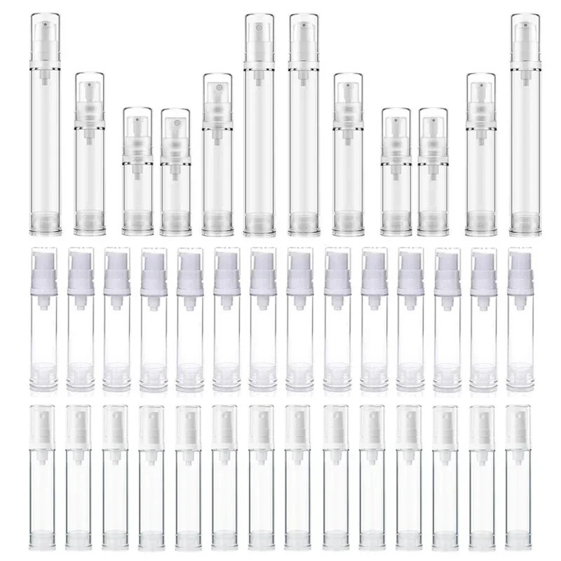 

30Pcs 5-15ml Mini Plastic Spray Bottle Clear Lotion Pump Bottles Empty Perfume Atomizer Container For Liquid Essential Oil Cream