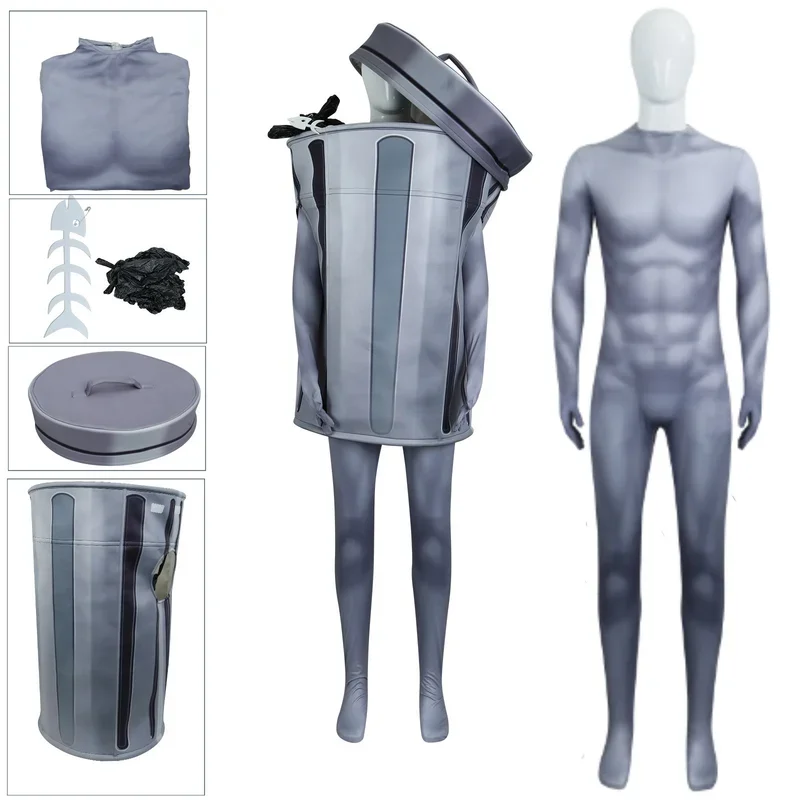 Lordly Cosplay Traje para Homens e Mulheres, Logai: Star Rail, Trashcan Outfit, Lixeira, Máscara, Uniforme de Palco, Adulto