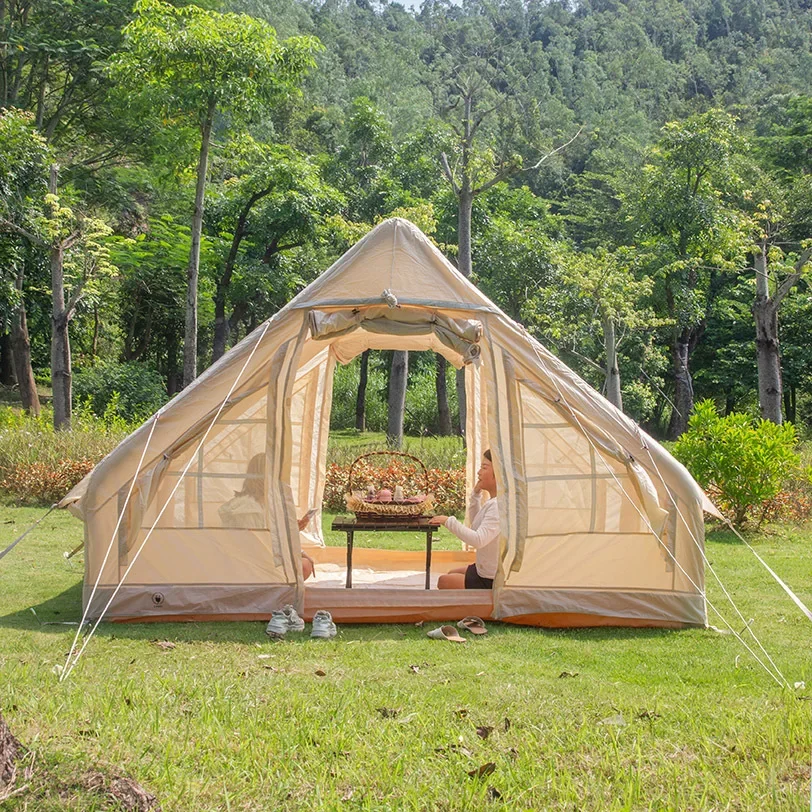 Tent Outdoor Folding Portable Camping Cabin Waterproof Roof Outdoor Large Automatic Inflatable Tent 5-8