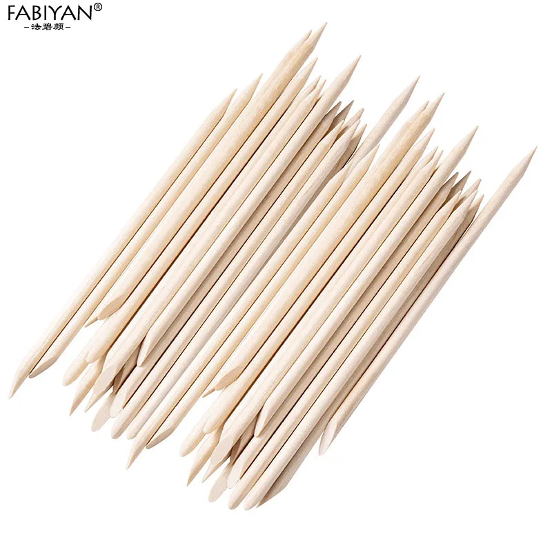 Orange Sticks Double End Nail Art Pusher Remover Wood Sticks For Cuticle Removal Rhinestone Dotting Manicure Pedicure Care Tool