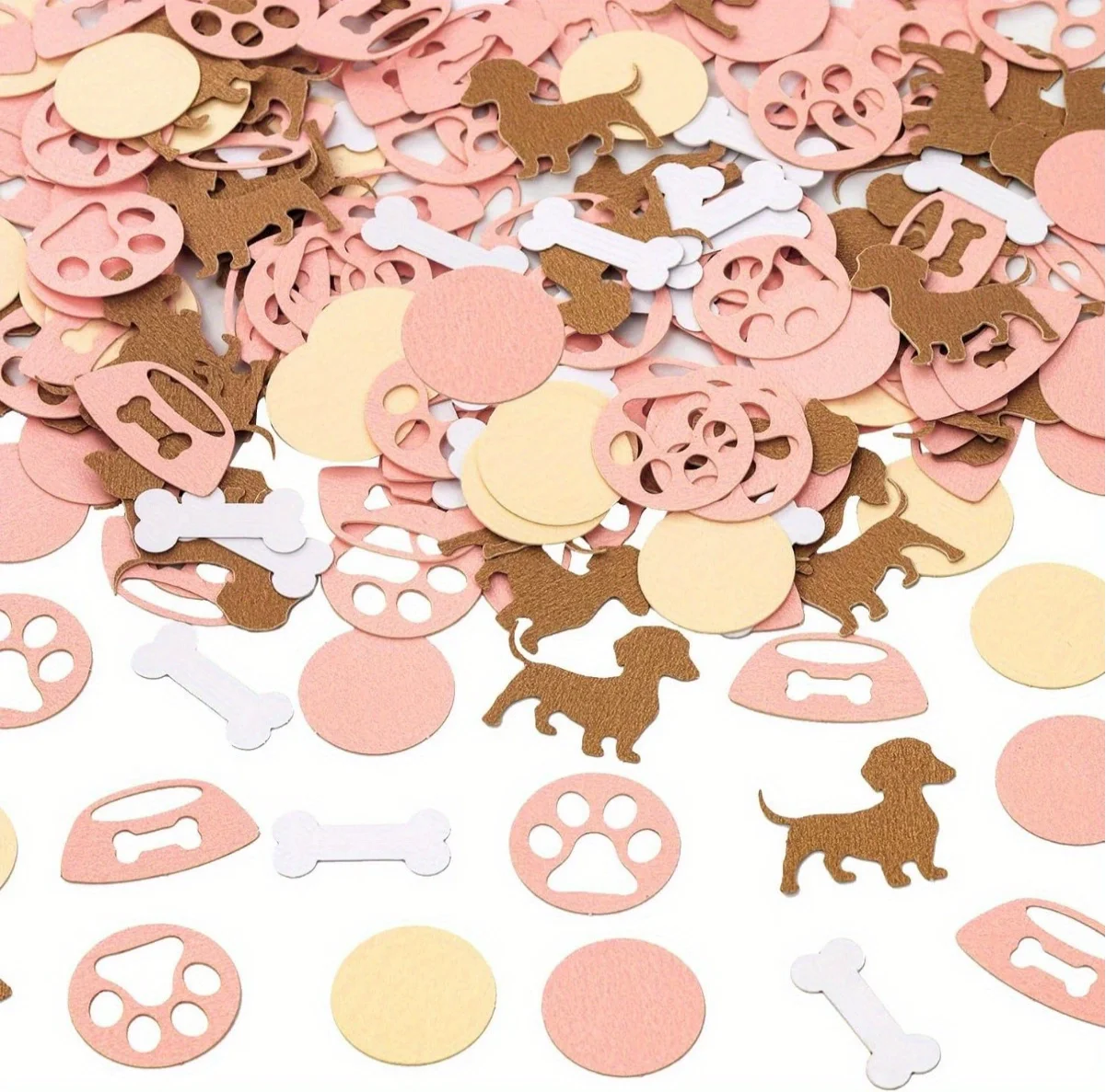 200pcs Dog Themed Confetti Set, Pet Party Decorations for Party Scene & Gathering