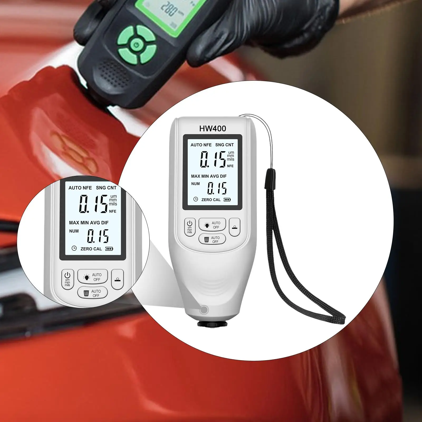 두께 게이지, 도장소 제조용 철 및 알루미늄 본체 도장 두께 측정기