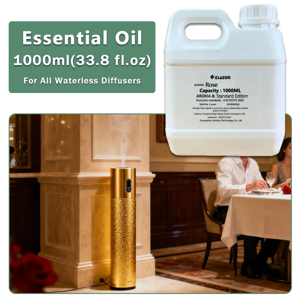 ESAEON Diffuser Aromatherapy Essential Oil, Supplement Liquid - For All Waterless Aromatic Machines, Rose - 1000ML (33.8 fl.oz)