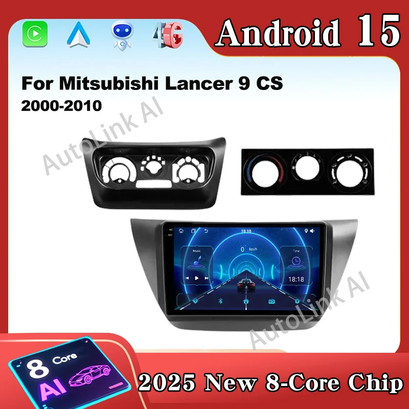 

Android 15 Carplay For Mitsubishi Lancer 9 CS 2000-2010 Car Radio Auto 4G WIFI GPS Navigation Multimedia Video Player Stereo BT