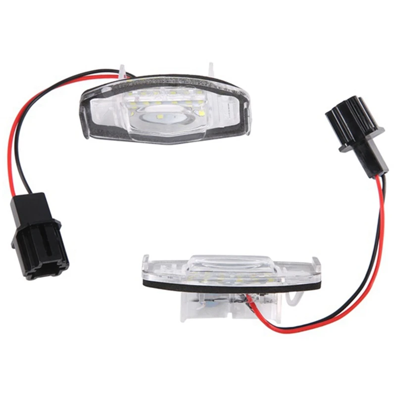 4Pcs Car Led License Plate Light License Plate Light Lamp For Honda Civic Honda Accord Black