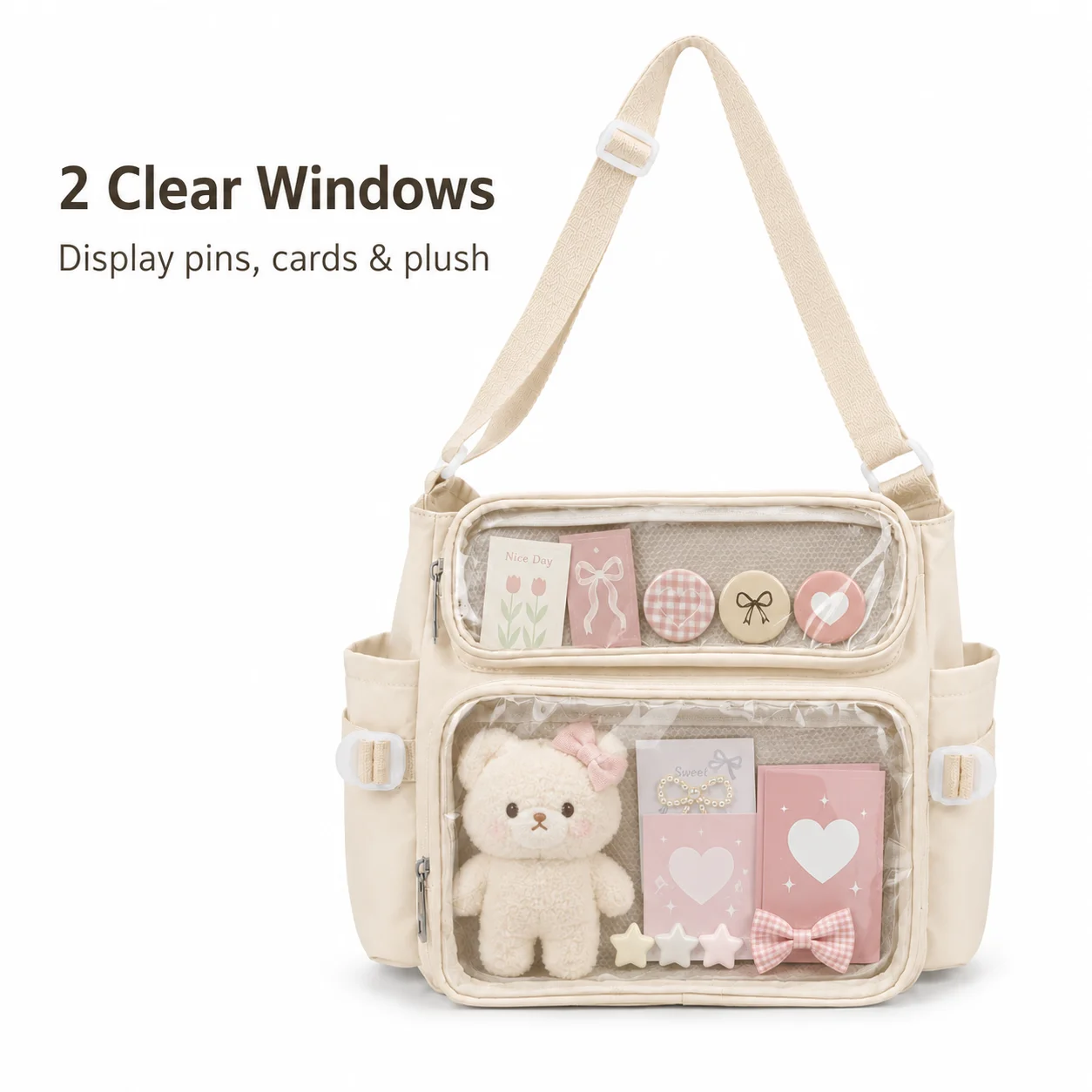 Edc Carry Bag - Sac bandoulière style académie, sac d'école